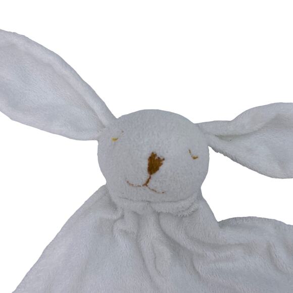 Angel Dear White Sleeping Bunny Rabbit Security Blanket Lovey 13" x 13" - Picture 3 of 11